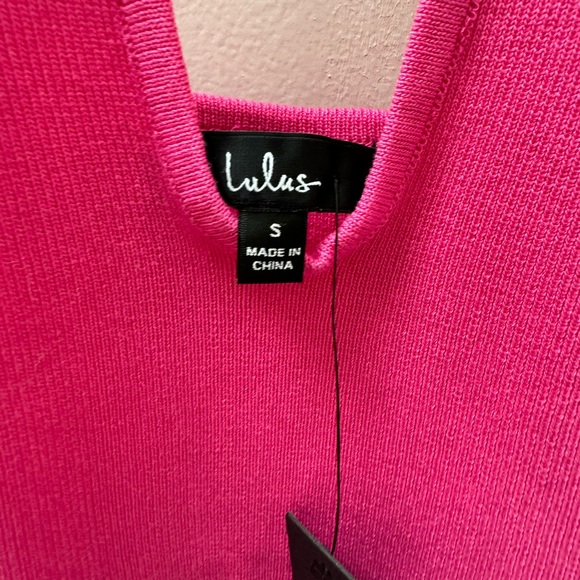 Pink knit body suit with sexy tie straps #bodysuit - Picture 3 of 3